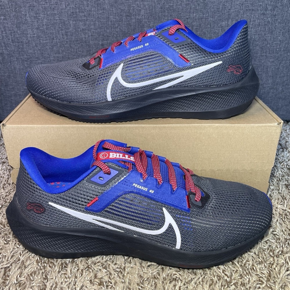 Nike Buffalo Bills Air Zoom Pegasus 40 Running Shoes Mens Sz 9.5 DZ5976-001 NEW